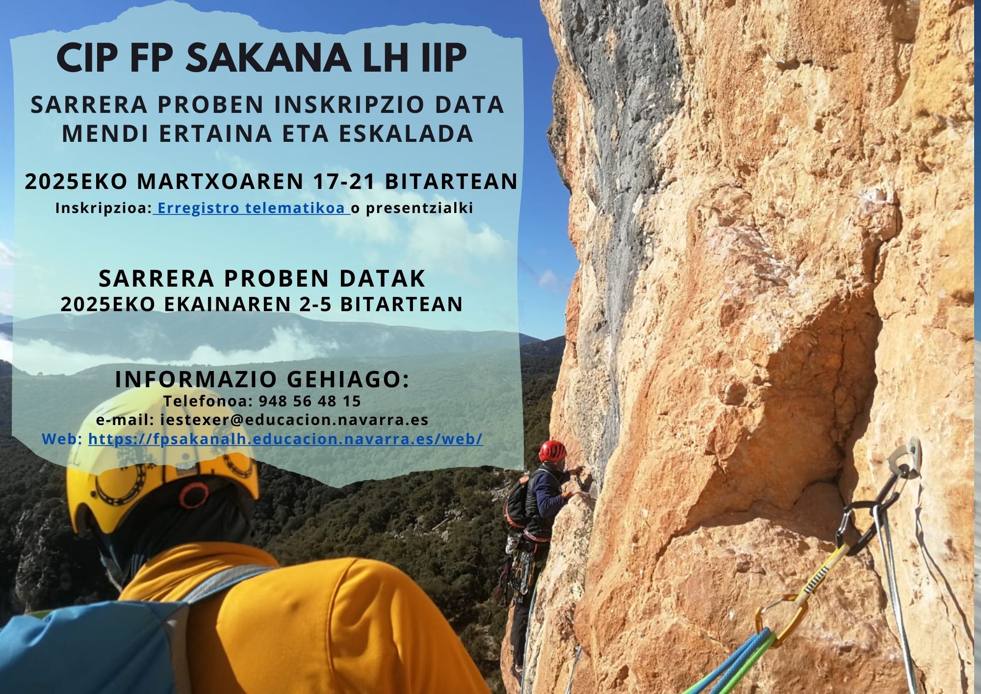 PRUEBAS ACCESO TD MONTAÑA Y ESCALADA